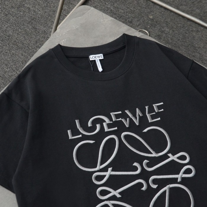 Loewe Logo Embroidery Relaxed Fit T-Shirt in Cotton