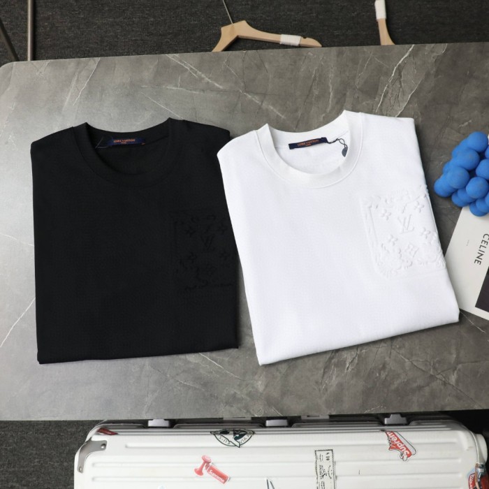 Louis Vuitton Logo Embossed Cotton T-Shirts