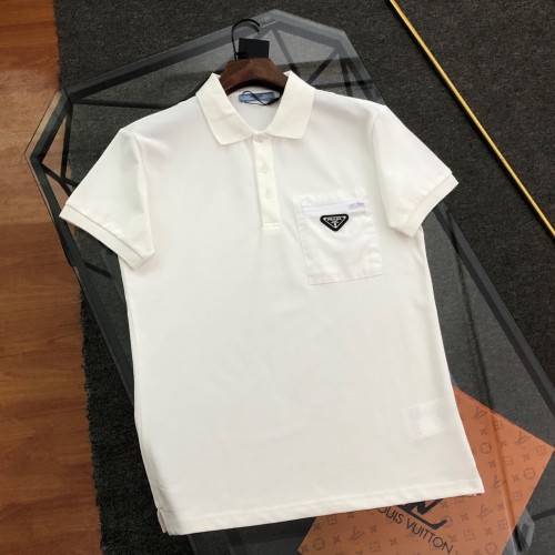 Prada Classic Metal Logo Polo Tee