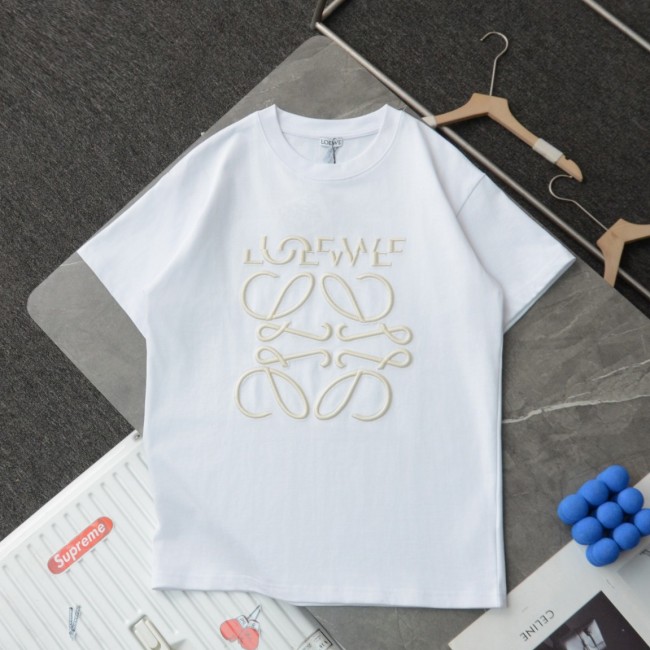 Loewe Logo Embroidery Relaxed Fit T-Shirt in Cotton
