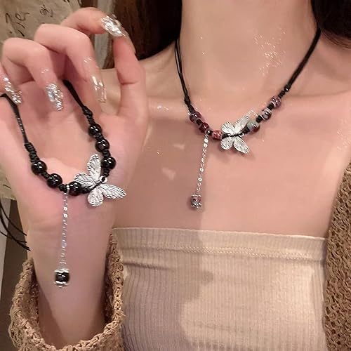 Handmade Butterfly Pendant Necklace for Women