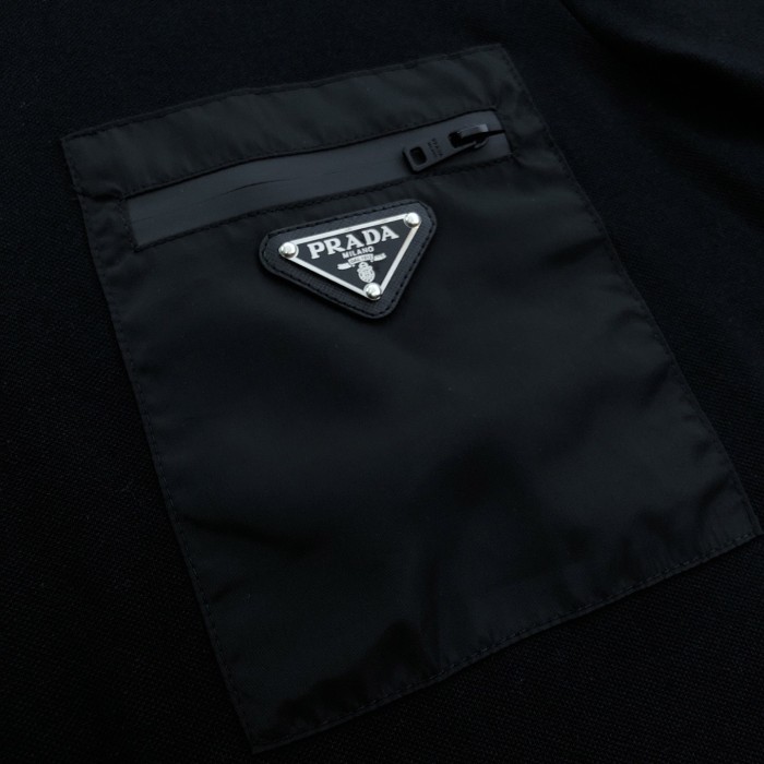 Prada Classic Metal Logo Polo Tee