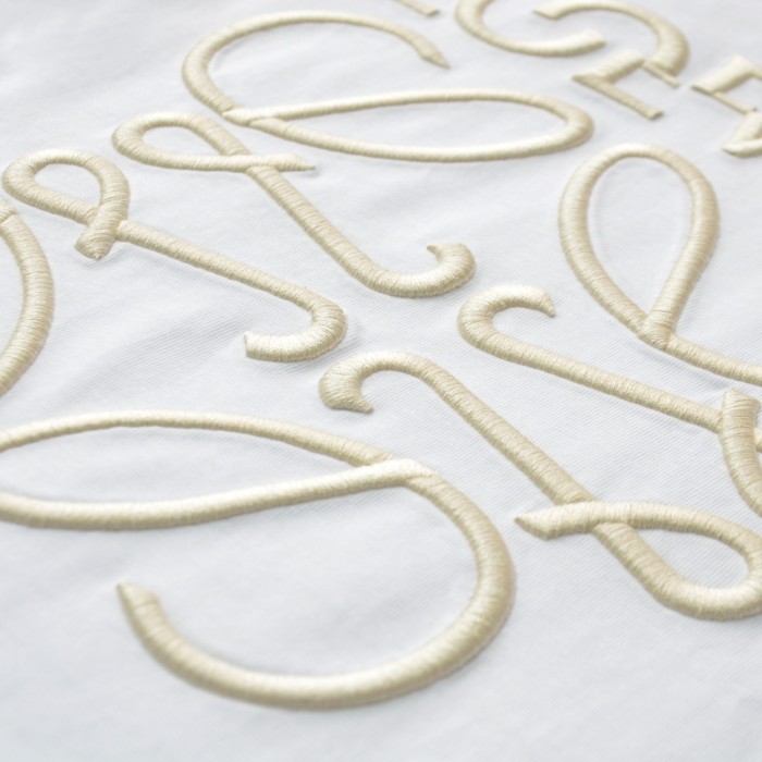 Loewe Logo Embroidery Relaxed Fit T-Shirt in Cotton