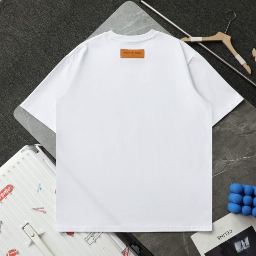 Louis Vuitton Red Small Logo Embroidered Casual T-Shirts