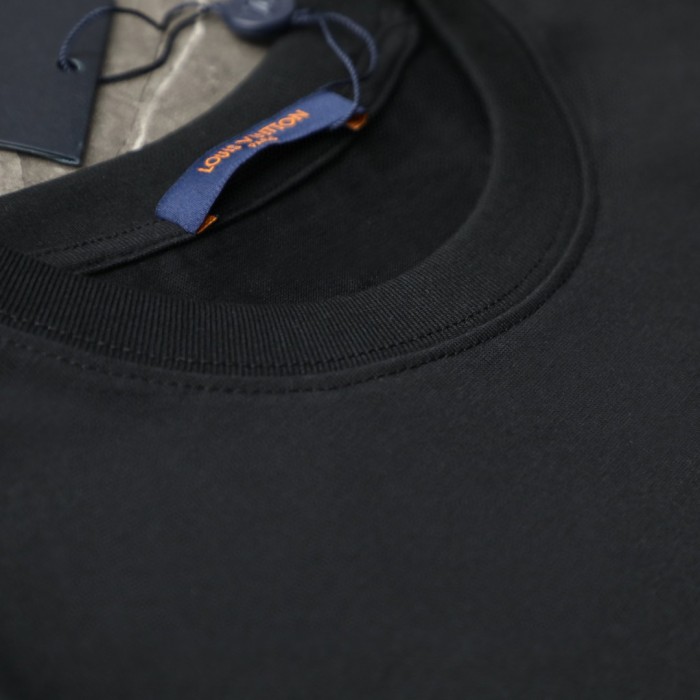 Louis Vuitton Red Small Logo Embroidered Casual T-Shirts