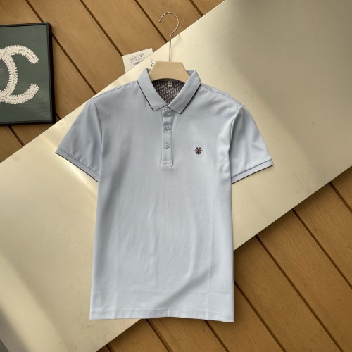 Dior Classic Logo Jacquard Bee Embroidered Polo Tee