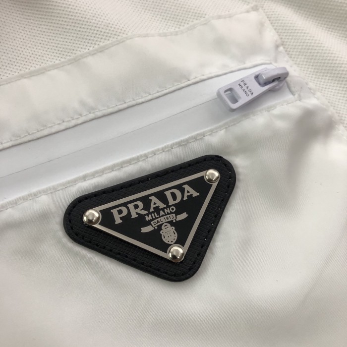 Prada Classic Metal Logo Polo Tee