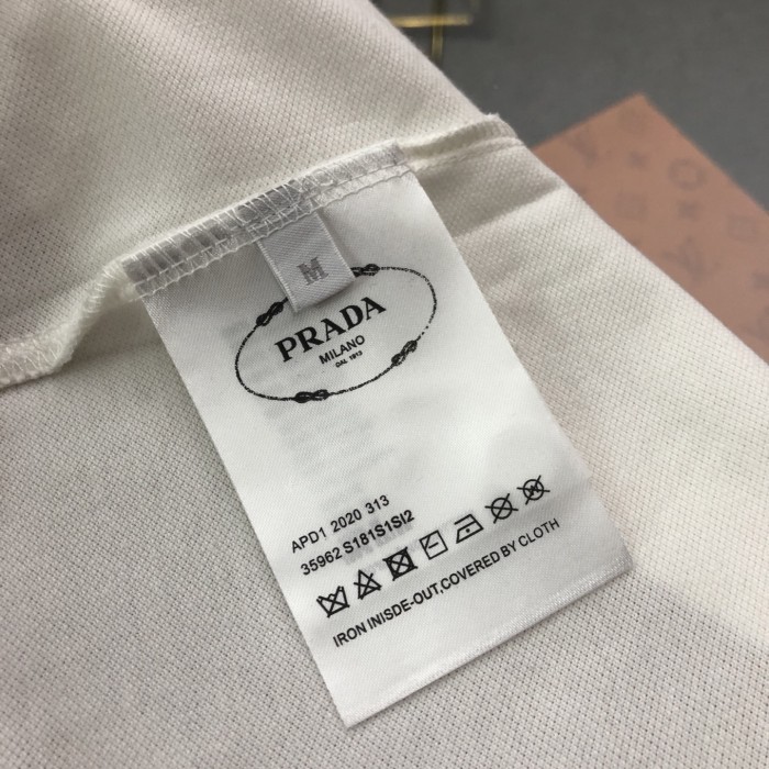 Prada Classic Metal Logo Polo Tee