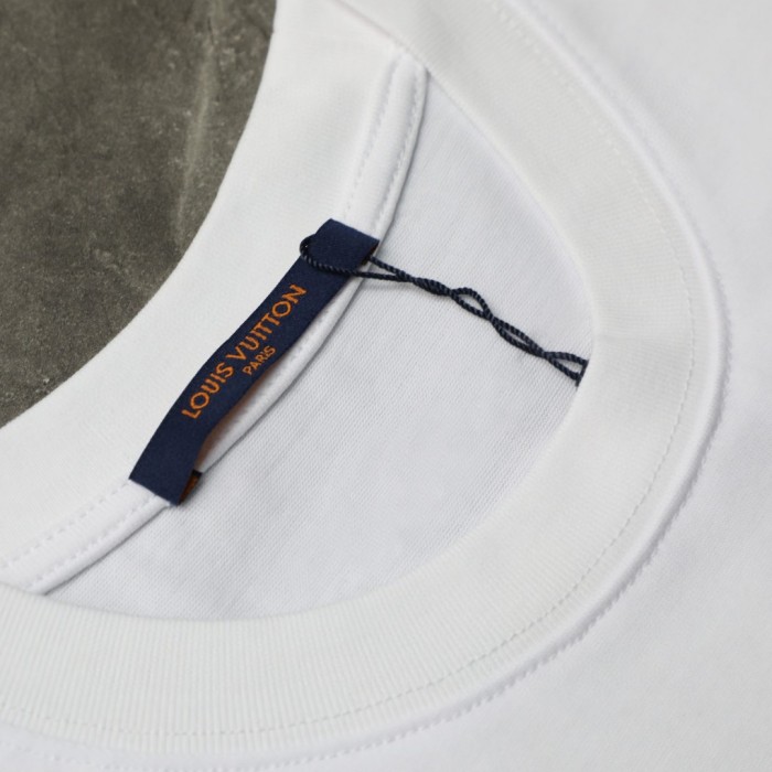 Louis Vuitton Logo Embossed Cotton T-Shirts