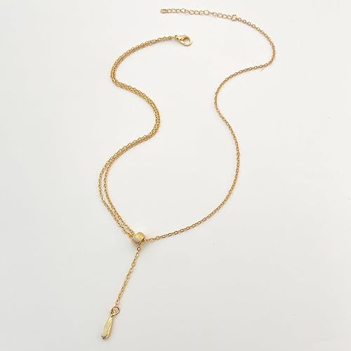 Dainty Gold Y-Shape Lariat Chain Necklace for Women
