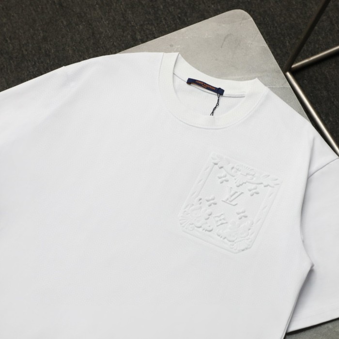 Louis Vuitton Logo Embossed Cotton T-Shirts