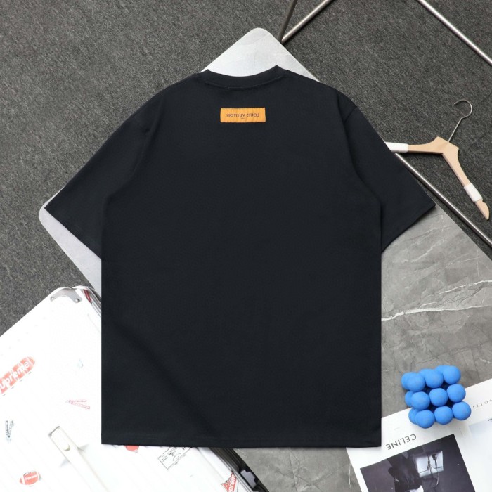 Louis Vuitton Logo Embossed Cotton T-Shirts