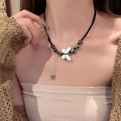 Handmade Butterfly Pendant Necklace for Women