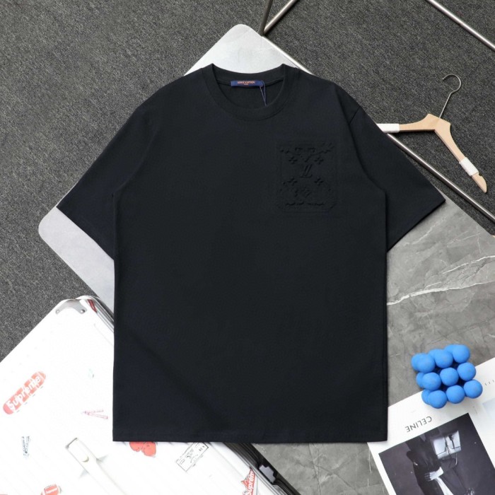 Louis Vuitton Logo Embossed Cotton T-Shirts