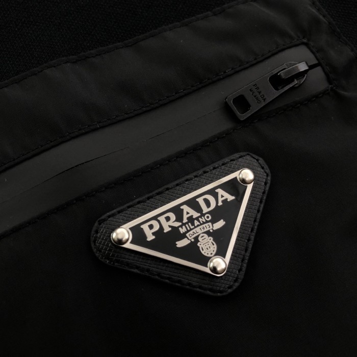 Prada Classic Metal Logo Polo Tee