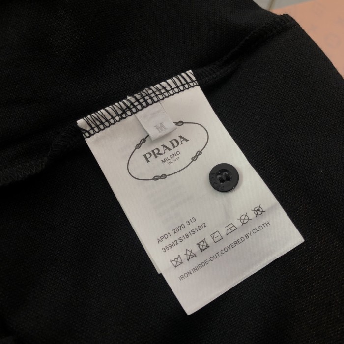 Prada Classic Metal Logo Polo Tee
