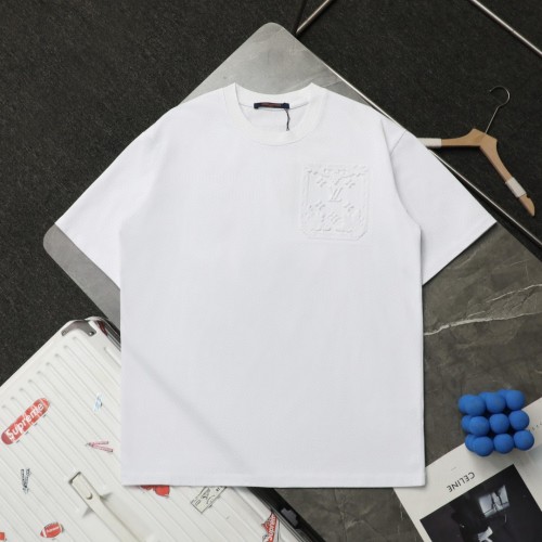 Louis Vuitton Logo Embossed Cotton T-Shirts