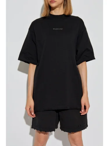 Balenciaga studded-logo T-shirt