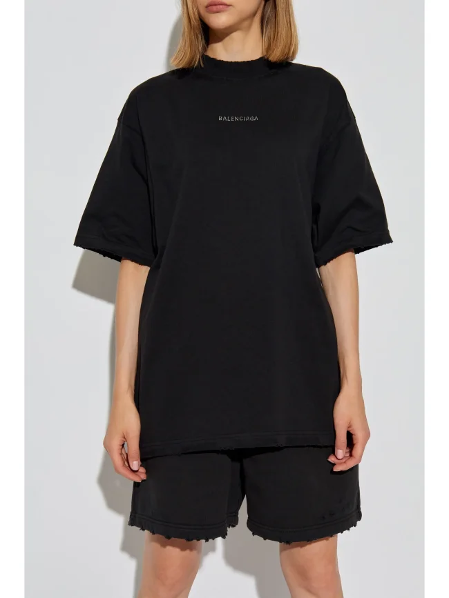 Balenciaga studded-logo T-shirt