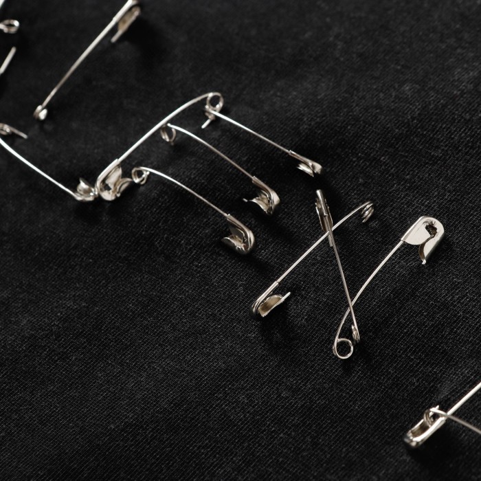 Balenciaga Old Paper Clip Safety Pin Tee Short Sleeve