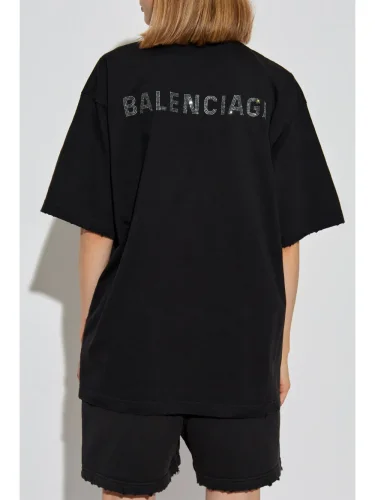 Balenciaga studded-logo T-shirt