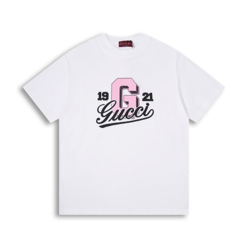 Gucci 25ss Pink Logo1921 Printed T-Shirt Short Sleeves