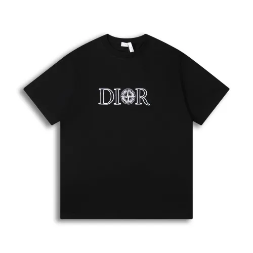 Dior x Stone Island Shirt Logo Print Black Oversized Fit T-Shirt