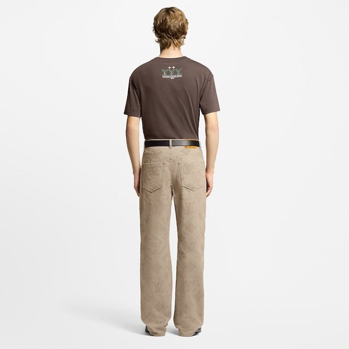Louis Vuitton Washed Embellished Cotton T-Shirt