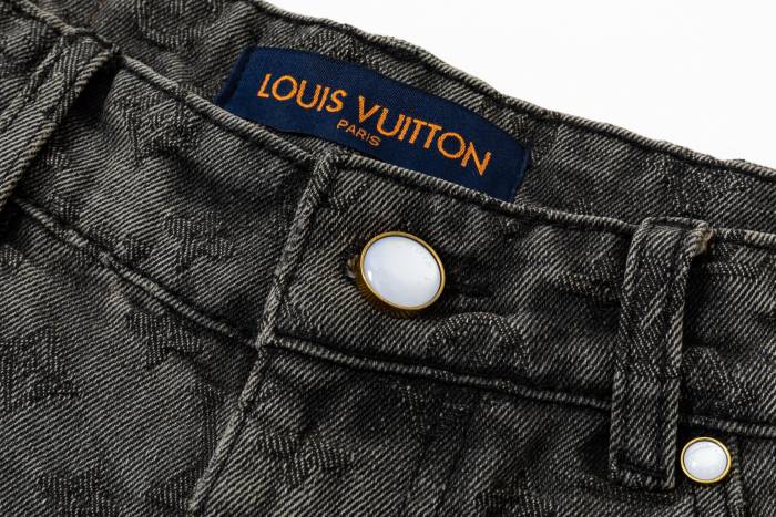 Louis Vuitton Obscure Jacquard Denim Shorts