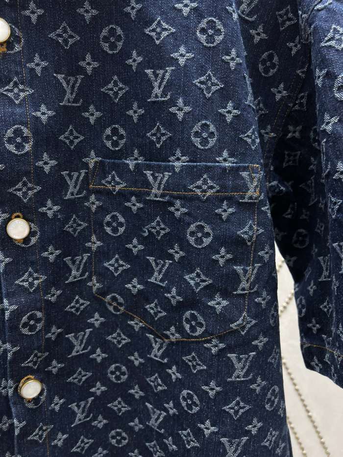 Louis Vuitton Monogram Jacquard Denim Short Sleeve