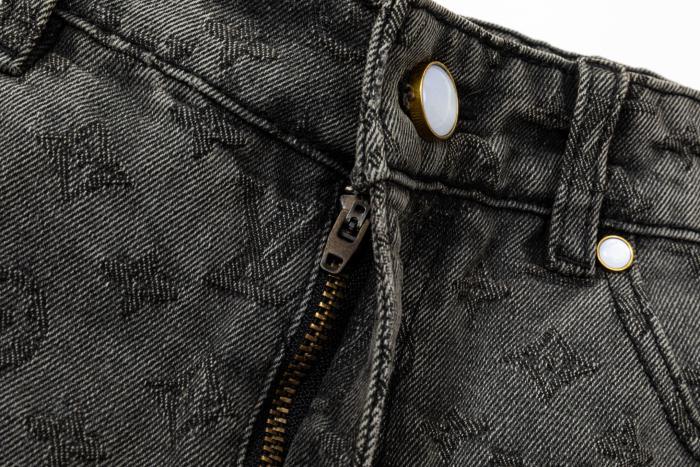 Louis Vuitton Obscure Jacquard Denim Shorts