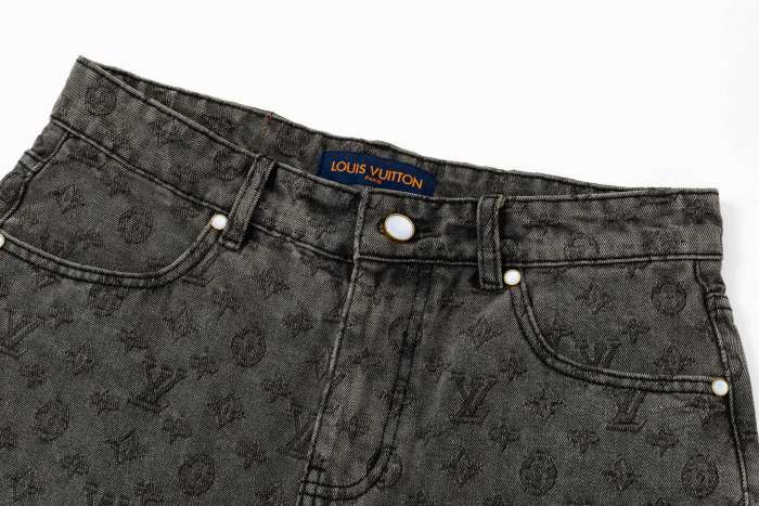 Louis Vuitton Obscure Jacquard Denim Shorts