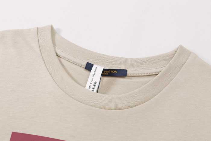 Louis Vuitton World Map Embellished Graphic Cotton T-Shirt