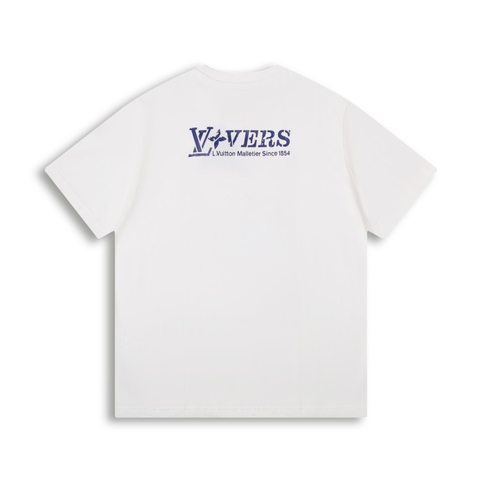 Louis Vuitton Embellished Graphic Cotton T-Shirt Paris Rooftops