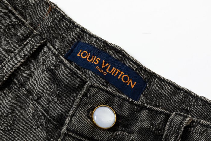 Louis Vuitton Obscure Jacquard Denim Shorts