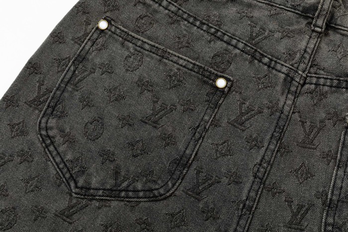 Louis Vuitton Obscure Jacquard Denim Shorts