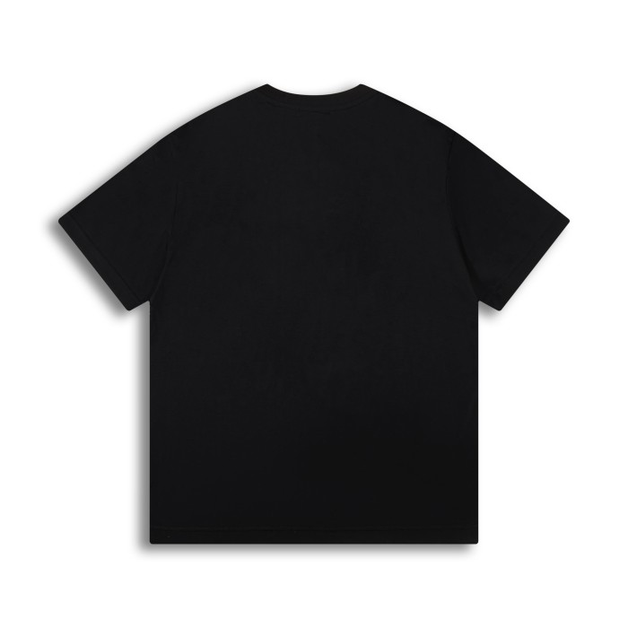 Dior x Stone Island Shirt Logo Print Black Oversized Fit T-Shirt