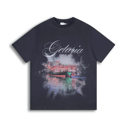Balenciaga Men's Getaria T-shirt Oversized in Black Faded