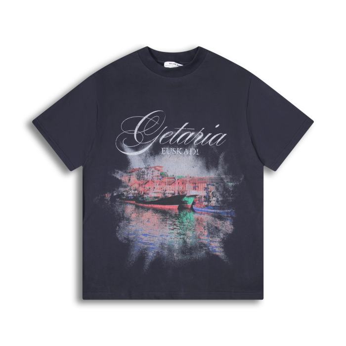 Balenciaga Men's Getaria T-shirt Oversized in Black Faded