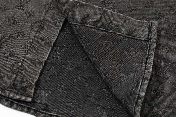 Louis Vuitton Obscure Jacquard Denim Short Sleeve Shirt