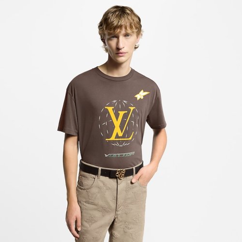Louis Vuitton Washed Embellished Cotton T-Shirt