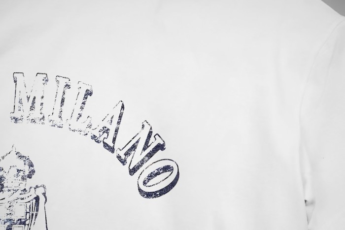 PRADA White Printed Jersey T-shirt Oversize