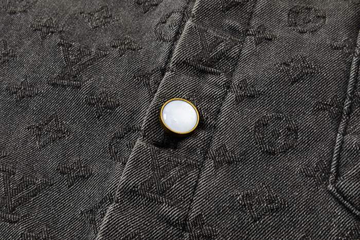 Louis Vuitton Obscure Jacquard Denim Short Sleeve Shirt