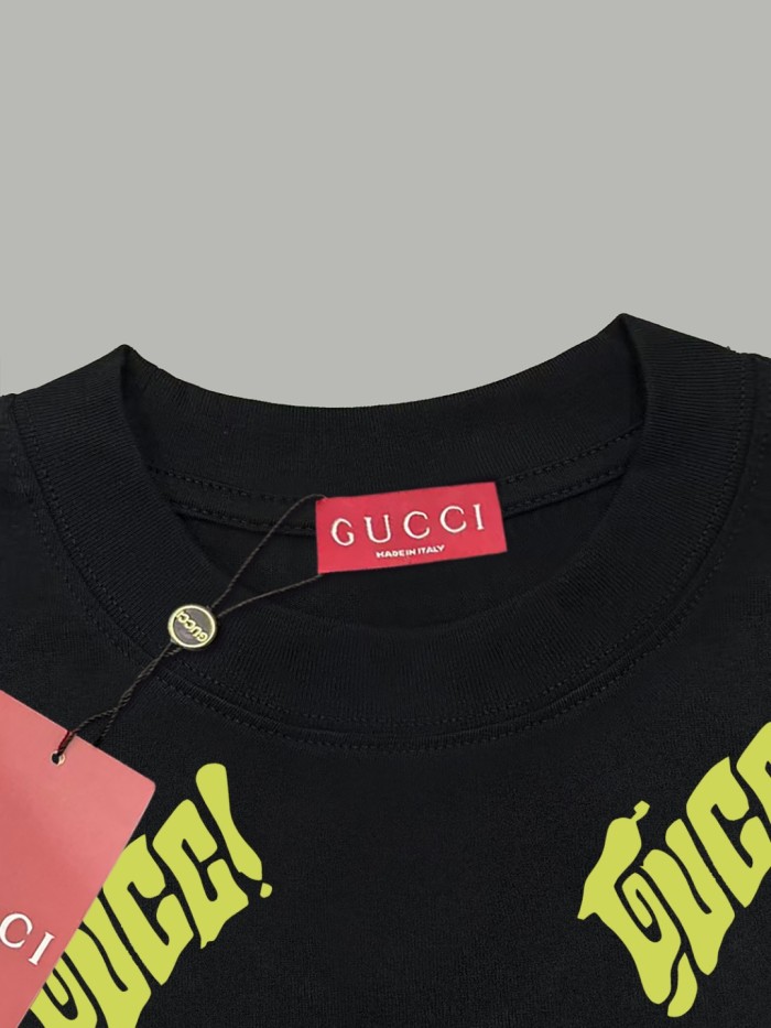 Gucci Logo Embroidered Cotton Jersey T-shirt