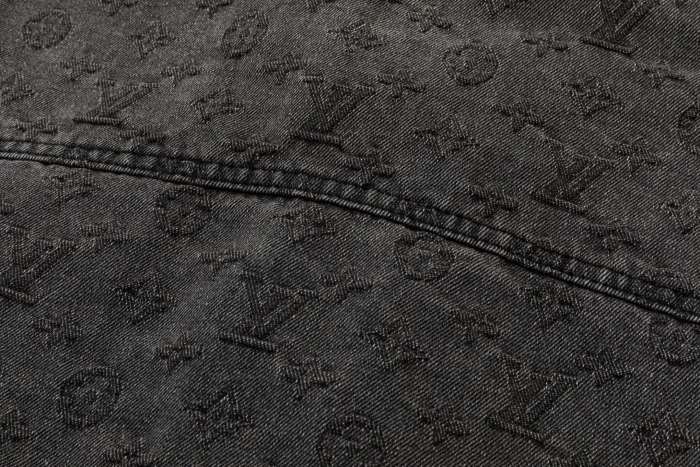 Louis Vuitton Obscure Jacquard Denim Short Sleeve Shirt