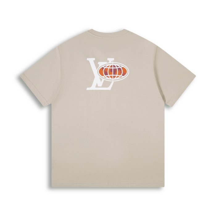 Louis Vuitton World Map Embellished Graphic Cotton T-Shirt