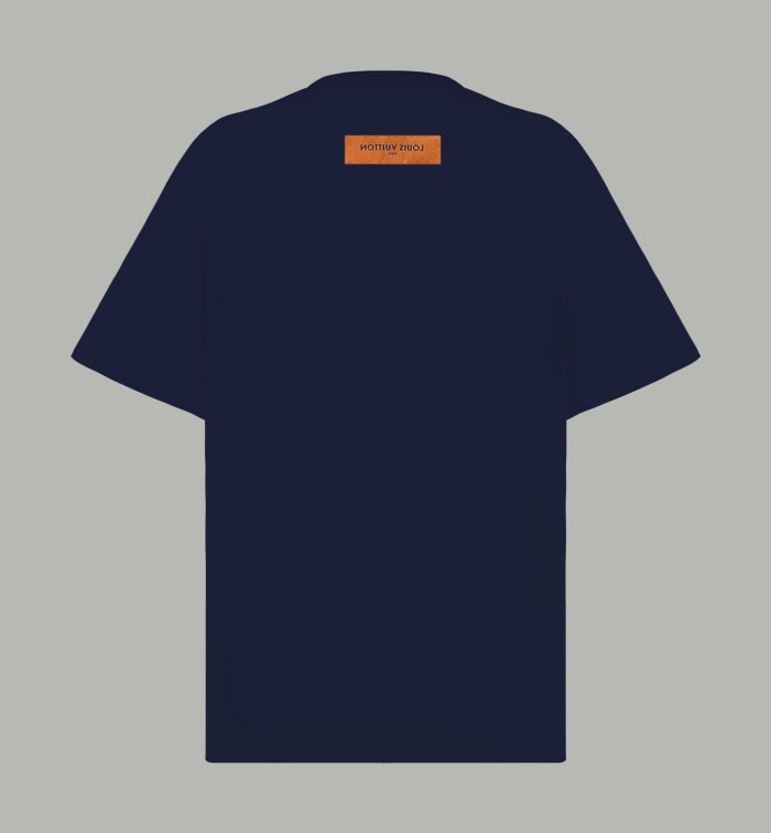 Louis Vuitton Logo Cotton Short-sleeved Embossed LV T-Shirt