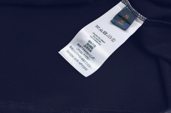 Louis Vuitton Logo Cotton Short-sleeved Embossed LV T-Shirt