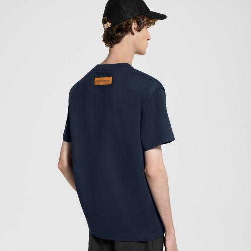 Louis Vuitton Logo Cotton Short-sleeved Embossed LV T-Shirt