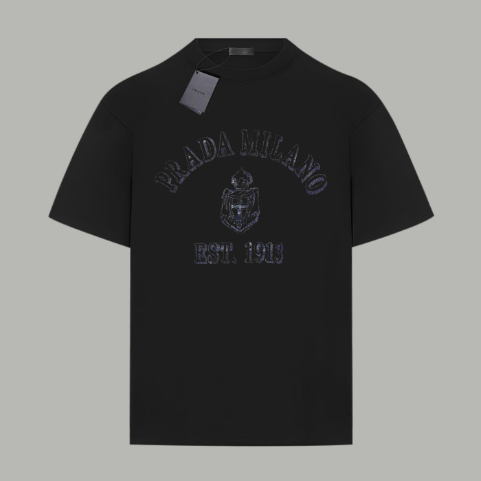 PRADA White Printed Jersey T-shirt Oversize